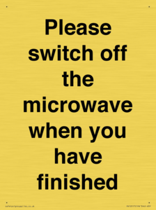 Please switch off the microwave when you have finished